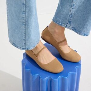 Rothy's Light Brown Camel Mary Jane Flats